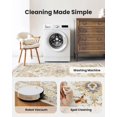 thumbnail image 4 of 4ft Round Area Rug, Low-Profile Washable 4x4 Rugs with Non-Slip Backing & Durable Edge Binding, Vintage Rug for Kitchen, Bedroom & Hallway, Beige, 4 of 13