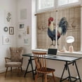 thumbnail image 5 of Farm Roosters Kitchen Curtain for Berdoom Living Room Cafe 45 Inch Length, Farmhouse Farm Chicken Countryside Retro Tiers Curtains Light Filtering Drapes Window Treatment 2 Panels 52"Wx45"L, 5 of 8
