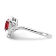 thumbnail image 4 of Solid 14k White Gold Ruby Diamond Engagement Ring Size 8 (.01 cttw.), 4 of 6