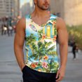thumbnail image 5 of Taqqpue Mens Plus Size Tank Tops Casual Crewneck Hawaiian Sleeveless Shirts Loose Fit Quick Dry Graphic Beach Tank Top for Workout Gym Athletic Training Sports, 5 of 6