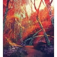 thumbnail image 3 of Ambesonne Landscape Duvet Cover Set, Autumn Fall Scenery, 2-Calking, Orange Purple, 3 of 7