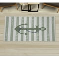thumbnail image 1 of Striped Decorative Rug, Ship Anchor Chain Marine Life Inspired Lines Background Ocean Sailing, Quality Carpet for Bedroom Dorm and Living Room, 6 Sizes, Reseda Green, by Ambesonne, 1 of 1