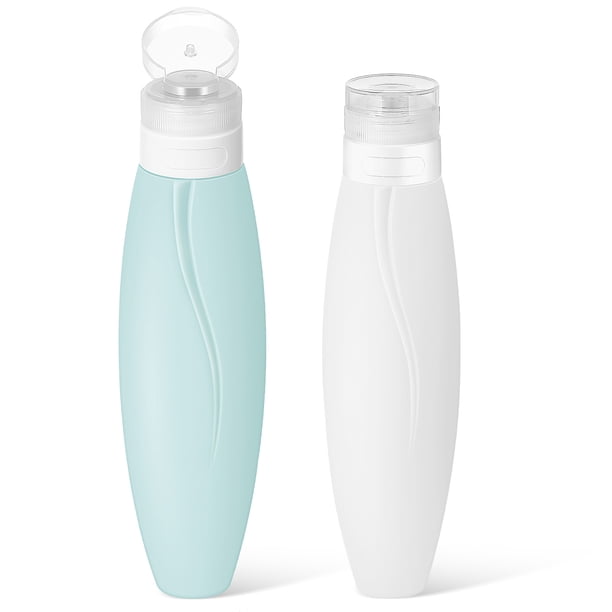 2 botellas de viaje vacías y rellenables, dispensadoras portátiles para champú, acondicionador, loción, 150 ml.