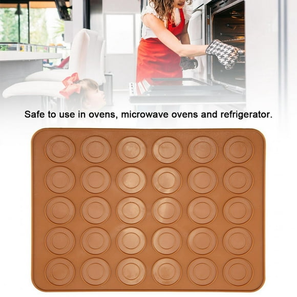 Silicone Macarons Mat,1pc 30 Holes Round Macaron Sheet Macarons Pad Future-Proof Design