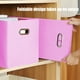 thumbnail image 4 of Caja de almacenamiento de tela plegable, organizador de cajones, rosa, 4 of 6