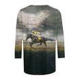 thumbnail image 3 of Womens Horse Racing T-Shirts Plus Size Vintage Retro Graphic Tees Loose Fit Funny Pullover Tops, 3XL, 3 of 5