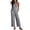 #04 Gray 【Mix, Match & Rotate: Stock Up on Daily Colors】, variant on Women's Soft Fabric Loose Fit Jumpsuit, Mid Elastic Waist With Zipper, Solid Color Casual, Lounge Summer Office Wear, Womens Jumpsuit | VerBelle,Black S