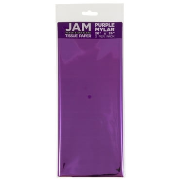 JAM Paper Gift Tissue Paper, Purple Mylar, 3 Sheets/Pack