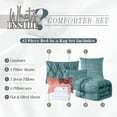 thumbnail image 4 of Mocassi - Ella Bedding Collection, 12PC Comforter Set with Matching Shams, Decorative Pillows, and Sheet Set, Full/Queen Size, Mint Green, 4 of 7