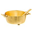 thumbnail image 1 of Classic Touch MTSC73G Dip Bowl with Twisted Handles, Gold, 1 of 1