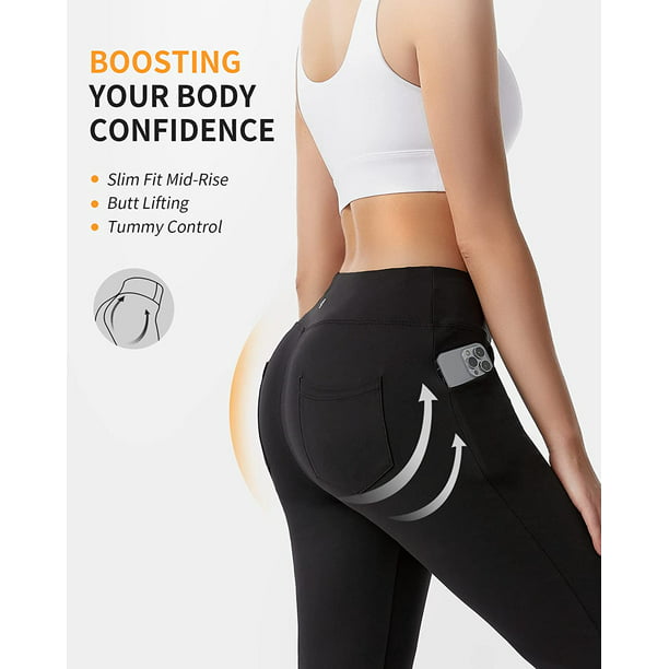Bootcut Yoga Pants for Women High Waist Workout Bootleg Trousers Pants  Tummy Control Casual Work Pants with 4 Pockets 