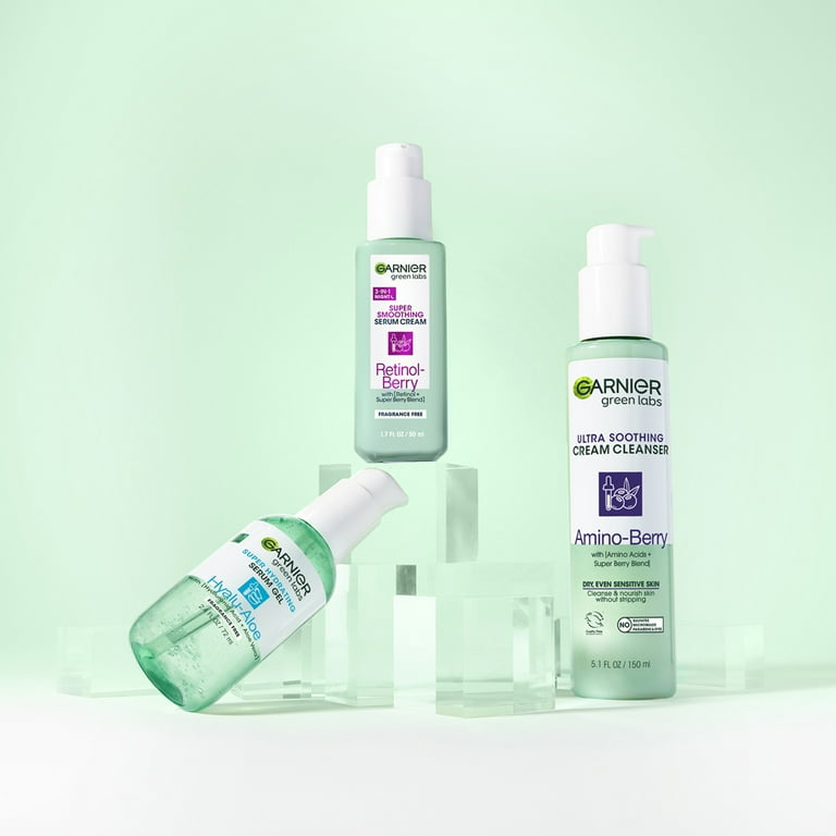 Garnier Green Labs Hyalu Aloe Facial Skin Serum Gel, 3 in 1 Hydrating  Moisture, 2.4 fl oz - Walmart.com