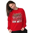 thumbnail image 3 of Xmas Elves Reindeer Sleighs Oh My Unisex Plus Fleece Graphic Sweatshirt Brisco Brands 2X, 3 of 5