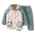 thumbnail image 3 of Fgnfyis Kids 2pc Soft Fleece Pajama Set Boys Outfits Green 14, 3 of 3