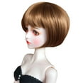 thumbnail image 3 of Coupe de Cheveux Bob Brun à la Mode 7-8 Pouces pour Mini 1/4 Poupée Cosplay Habiller, 3 of 7