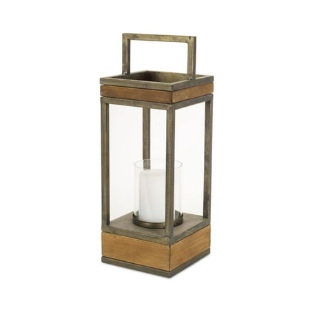 UPC 746427725101 product image for Melrose International 72510DS 19.25 x 6.5 in. Lantern, Metal & Wood - Brown & Co | upcitemdb.com