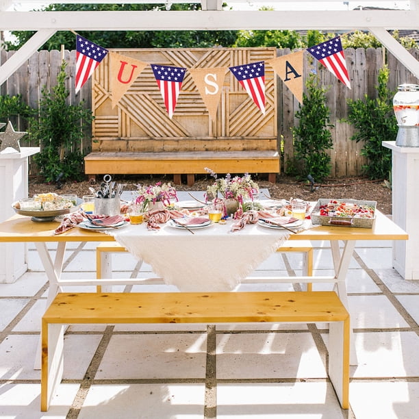 USA Independence Day Flag Celebration USA Flag 4th Of July Decorative Fireplace Red White Blue Theme Party Decoration Supplies Memorial Day