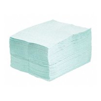 Spilltech Sorbent Pad, 20 gal, 15 in x 19 in, Universal, Green, 100 PK GNPF100M