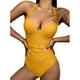 thumbnail image 1 of Augper Women's Sexy Solid Color Swimwear High Waist Swimwear, 1 of 3