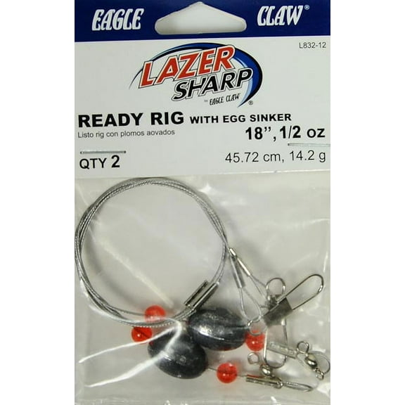 Eagle Claw Lazer Sharp L832-12 Ready Rig Saltwater.