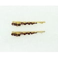 thumbnail image 4 of Faship  A Pair Of Burgundy Premium Rhinestone Crystal Floral Hair Clips Pins 2 Pcs, 4 of 5