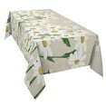 thumbnail image 2 of Spring Floral Tablecloth Rectangle Table Cloths 54x108 , Waterproof Tablecloth Outdoor Table Cloth, White Daisy Farmhouse Linen Texture Washable Table Cover for Kitchen Dining Party, 2 of 8