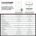 thumbnail image 4 of Eccotemp Luxe 3.0 GPM Portable Outdoor Gas Tankless Water Heater, 4 of 11