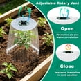 thumbnail image 4 of Aovky 30 Pack Garden Cloches for Plants, 9.44" x 7.48" Reusable Plant Covers with Adjustable Rotary Vent, Protect from Animals Snails Birds, Frost Protection Mini Greenhouse, 4 of 8