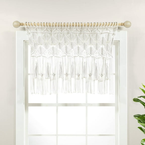 Lush Decor Boho Macram? Tassel Valance - Neutral