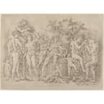 thumbnail image 2 of Andrea Mantegna 24x19 Gold Ornate Framed and Double Matted Museum Art Print Titled - Bacchanal with a Wine Vat (C. 1475), 2 of 4