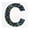 C, variant on Recollections Black AB Letter Bling Sticker, 12 Pack