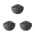 thumbnail image 4 of Transemion Stylish And Durable Plastic Flowerpot With Drainage ABS Wall Plastic Pot Flower Pot Widely Used Double-layer Structure Grey 3Set, 4 of 6