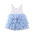 thumbnail image 1 of Gupgi Robe TuTu Sans Manches en Dentelle à Dos Creux Multi-Couches pour Petites Filles, 1 of 3