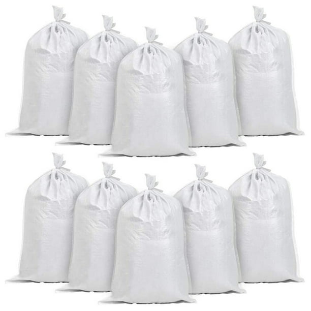sacos de arena Bolsas de arena de polietileno vacías, bolsas de arena resistentes para inundaciones, barrera de agua, 10 Uds. Hugtrwg Para estrenar