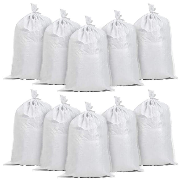 sacos de arena Bolsas de arena de polietileno vacías, bolsas de arena resistentes para inundaciones, barrera de agua, 10 Uds.
