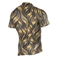 thumbnail image 2 of joogoo Gold Tropical Leaves Pattern Men's Cycling Jerseys Mountain Bike Short Sleeve Tops XL, 2 of 7