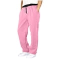 thumbnail image 4 of Mercatoo Girls Oversized Wide Leg Sweatpants Kids Baggy Swea𝐭 Pants Drawstrin𝐠 Waist Color Block Straight Leg Track Pants Trousers, 4 of 7