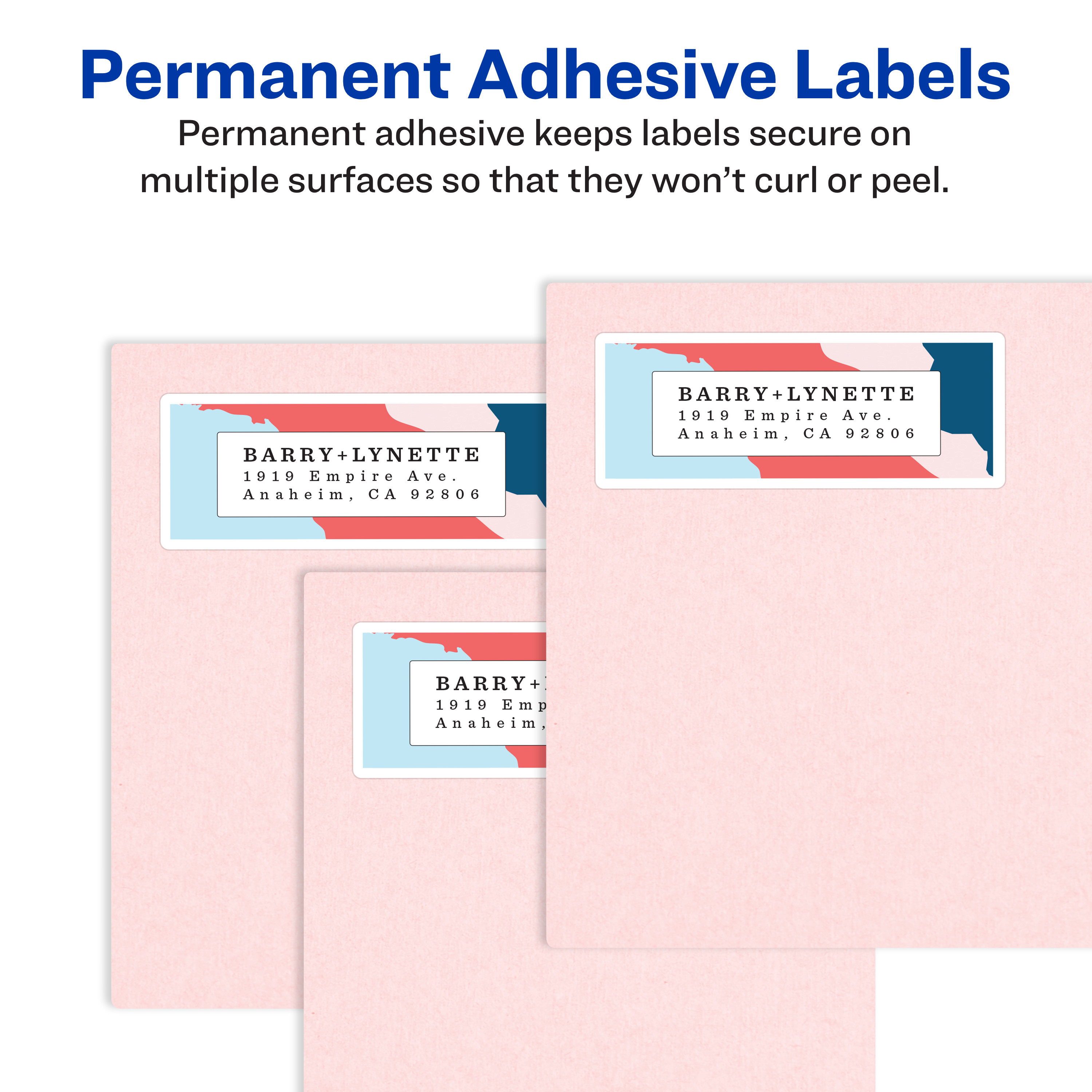 Avery Easy Peel Address Labels, Sure Feed Technology, Permanent Adhesive, 1" x 2-5/8", 750 Labels (8160) - image 4 of 10