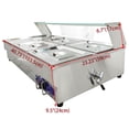 thumbnail image 2 of PreAsion 5-Pan Food Warmer Stove Bain-marie Canteen Buffet Steam Heater Table with Glass Guard, 2 of 9