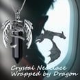 thumbnail image 4 of Dragon Pendant Necklace for Men Women Cool Healing Crystal Stone Necklace Natural Gemstone Necklace Western Dragon Jewelry, 4 of 7