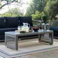 thumbnail image 6 of Modway Aura Modern Rattan & Glass Top Patio Coffee Table in Gray, 6 of 6