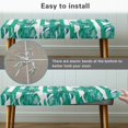 thumbnail image 5 of Psesaysky Monstera Leaves Stripes Bench Covers Slipcover Anti-Dust Dining Bench Cover with Elastic Edge Home Decor Green Stretch Seat Cushion Protector for Bedroom, Kitchen, Patio, 5 of 7