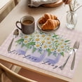 thumbnail image 3 of Placemat Set of 4 Daisy Floral on Bottle Placemats for Dining Table Pink Buffalo Plaid Live Love Life Washable Table Mats for Kitchen and Party Decor Indoor & Outdoor Use, 3 of 8