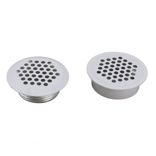 Cubierta De Orificio De Malla De Ventilación, Juego De Cubierta De Ventilación De Aire Blanca De 2 Piezas, Redonda, Transpirable De Doble Cara Para El Hogar
