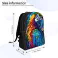 thumbnail image 4 of Fuzoiu Colorful Parrot Jungle Dream Print Laptop Backpack,Work Business Backpacks, Large Capacity Nurse Bag College Bookbag for School, Waterproof Casual Daypack for Travel, 4 of 8