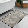 thumbnail image 5 of Washable Vintage Kitchen Mat 31"x20" Non Slip Soft Plush Low Profile Kitchen Rug, Distressed Medallion Oriental Style Sink Mat for Laundry Room Bedroom Office, 5 of 6