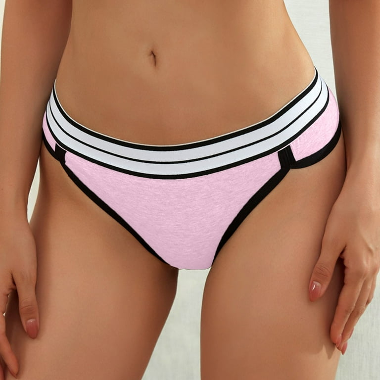 eczipvz Panties for Women Women Mesh Bow Lace String Underwear Back Bandage  Hollow Out Panties String Briefs Pink,3XL 
