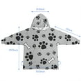 thumbnail image 7 of Paw Prints and Bones Blanket Hoodies for Kids 6-13YR Oversize Wearable Blanket Hoodies for Boys Girls Teens, 7 of 7