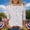White, variant on Zivyakyron Summer T Shirts for Women Patriotic Fourth of July Everyday Tops for Woman Loose Casual 3/4 Sleeve Clothes