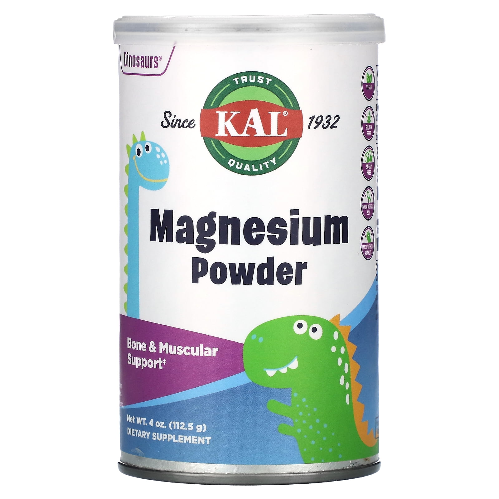 KAL Dinosaurs®, Magnesium Powder, Unflavored, 4 oz (112.5 g)